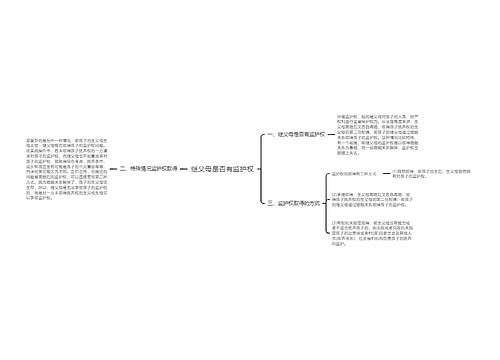 继父母是否有监护权