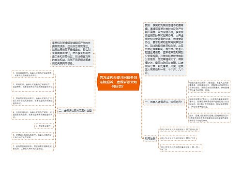 男方虚构夫妻共同债务到法院起诉，虚假诉讼会如何处罚？