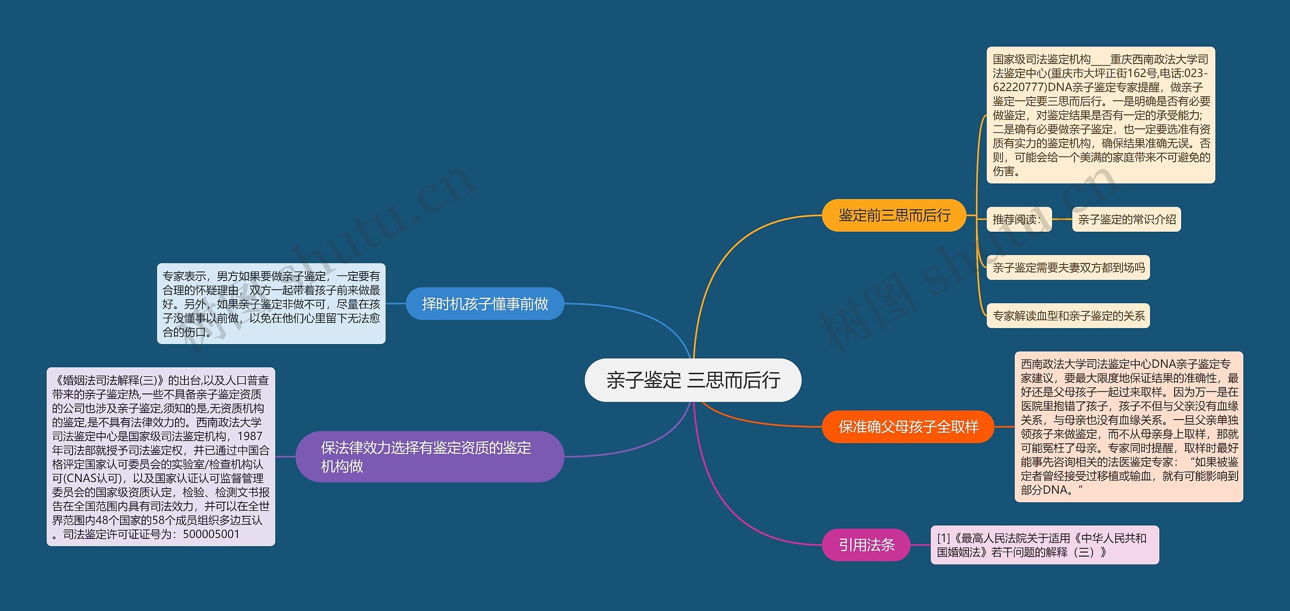 亲子鉴定 三思而后行思维导图