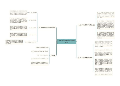 关于非法同居财产分割的规定