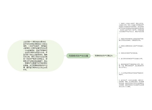 同居期间财产的归属