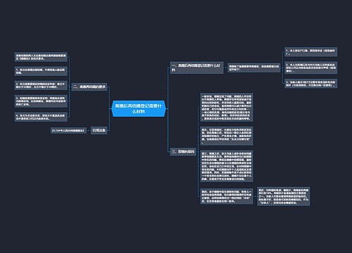 离婚后再结婚登记需要什么材料