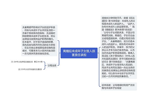 离婚后未成年子女致人损害责任承担