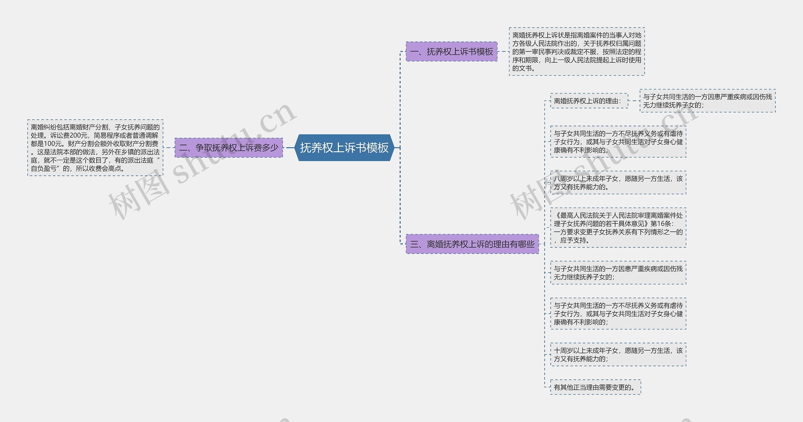 抚养权上诉书模板