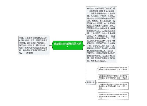 我能否起诉解除同居关系？