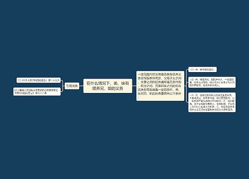 在什么情况下，弟、妹有赡养兄、姐的义务