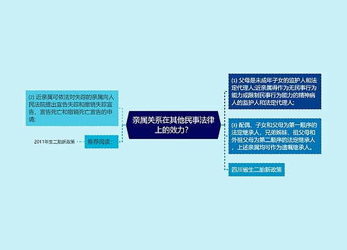 亲属关系在其他民事法律上的效力？