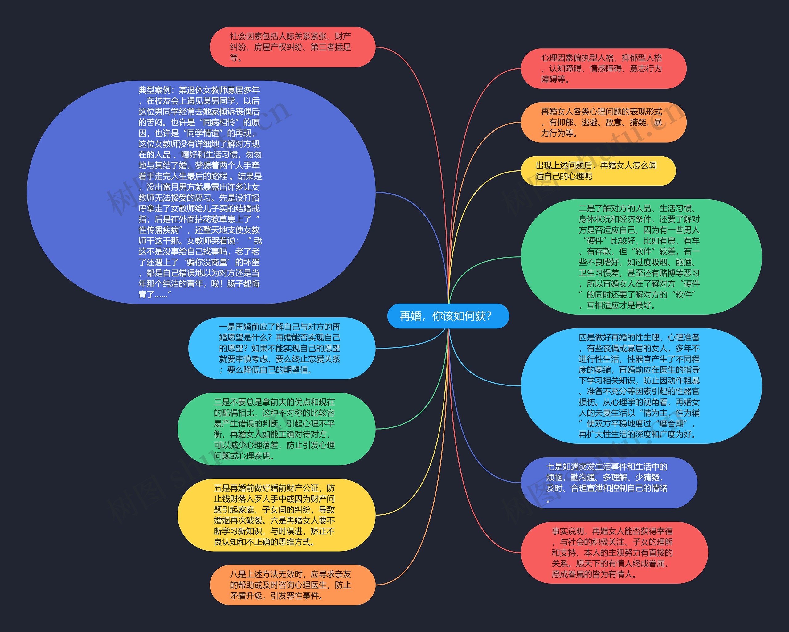 再婚，你该如何获？思维导图