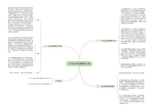 广州社会抚养费多少钱