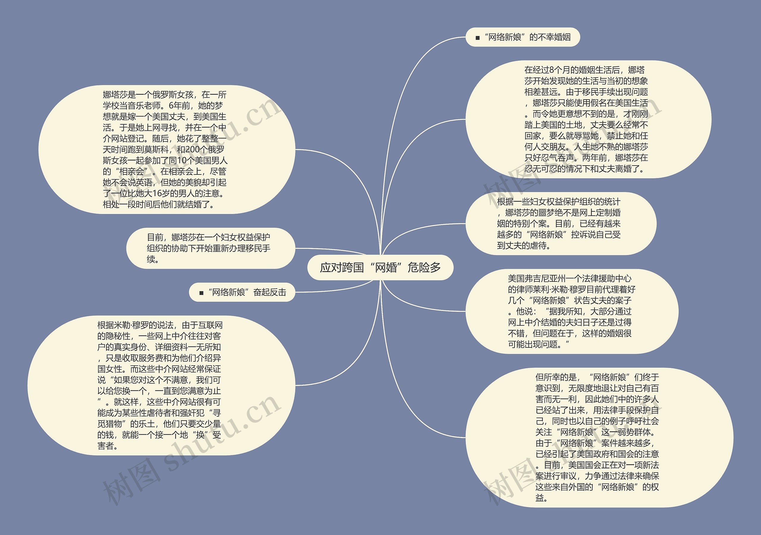 应对跨国“网婚”危险多思维导图