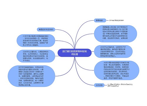 因订婚引起的财物纠纷如何处理