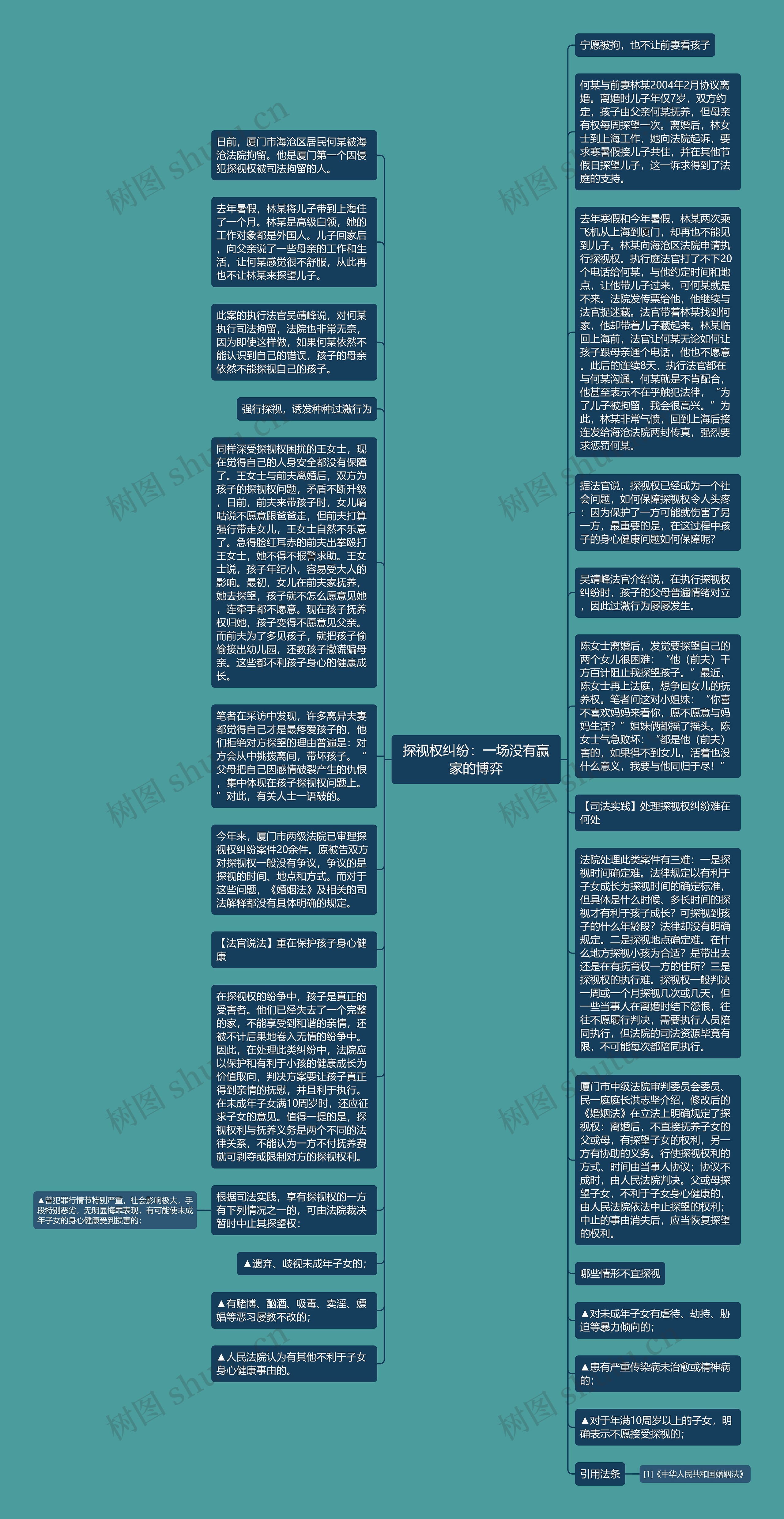 探视权纠纷：一场没有赢家的博弈思维导图