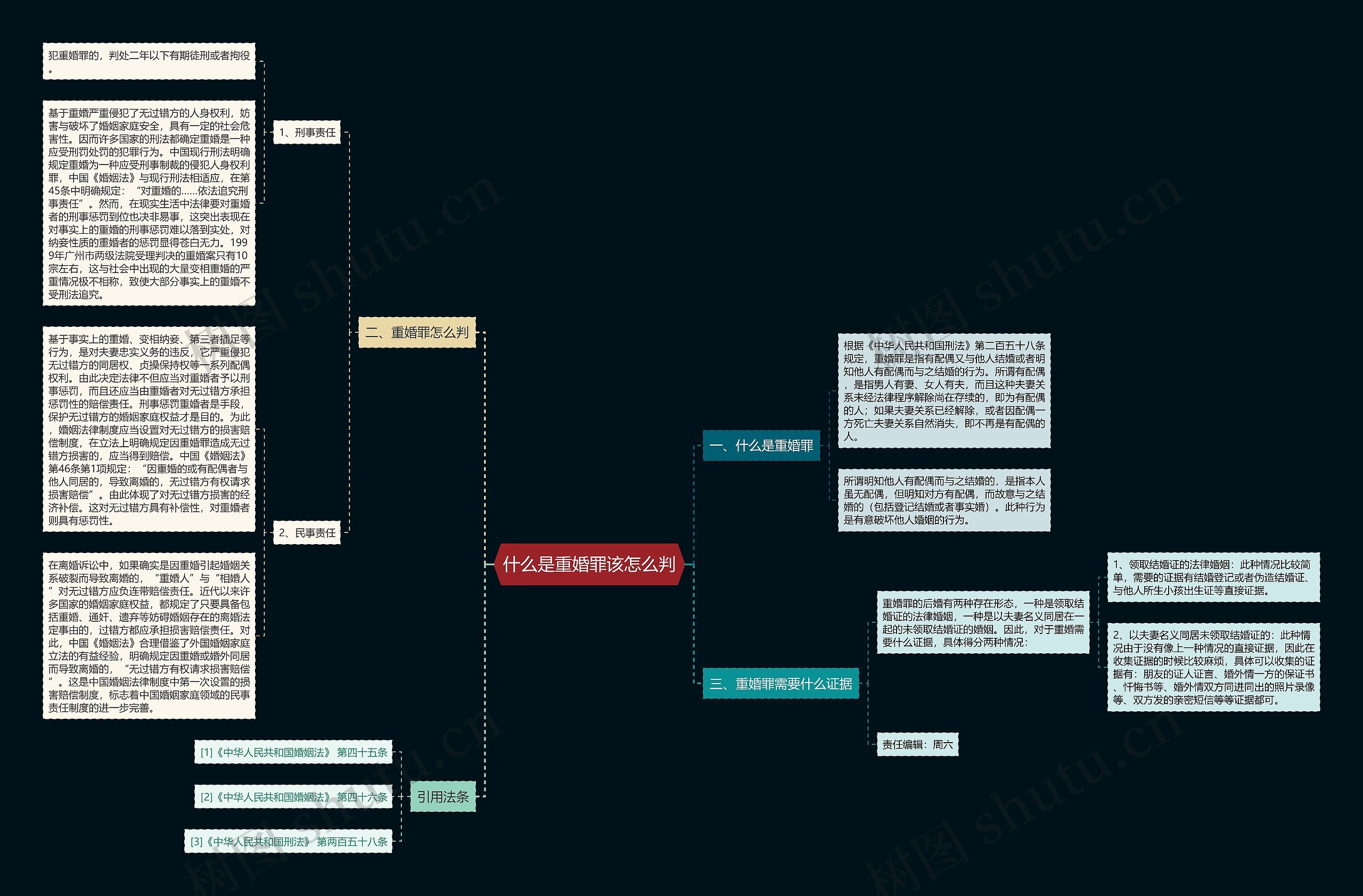 什么是重婚罪该怎么判思维导图