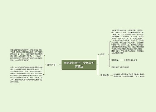 同居期间所生子女抚养如何解决