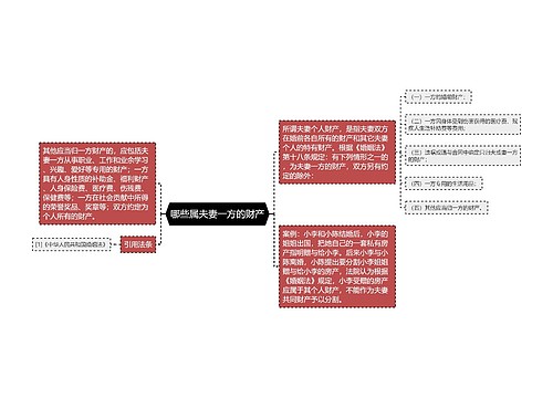 哪些属夫妻一方的财产