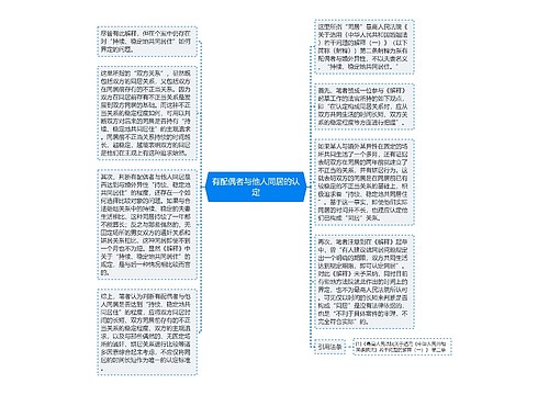 有配偶者与他人同居的认定