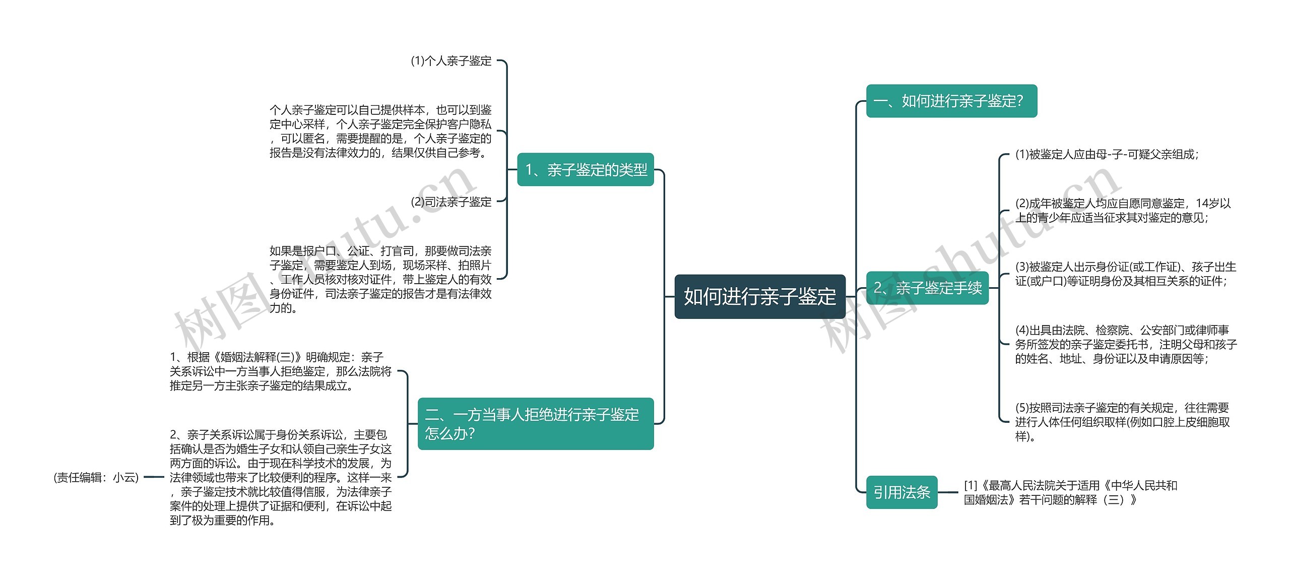 如何进行亲子鉴定思维导图