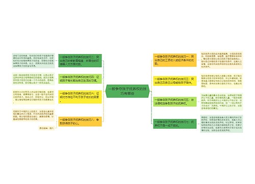 一般争夺孩子抚养权的技巧有哪些