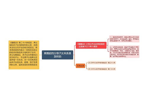 离婚后的父母子女关系是怎样的