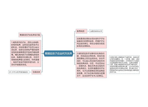 离婚后孩子应由何方抚养