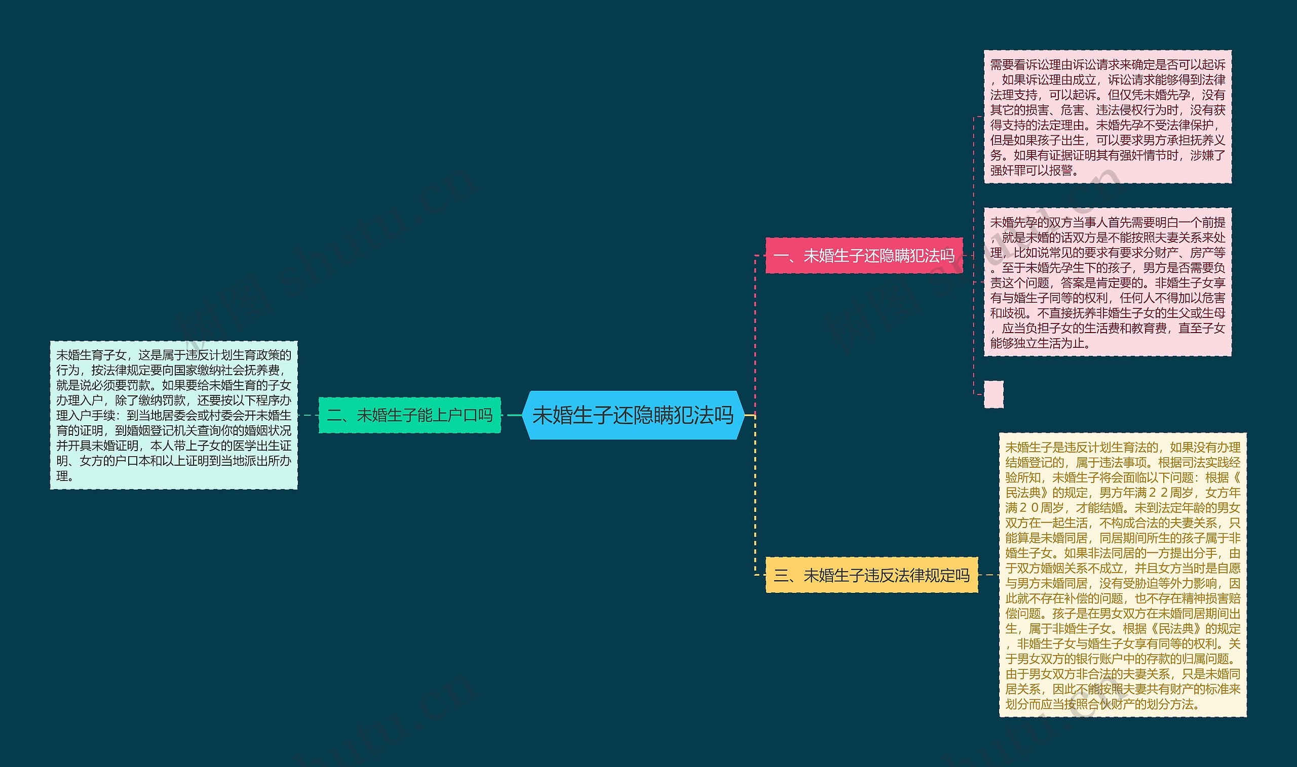 未婚生子还隐瞒犯法吗思维导图
