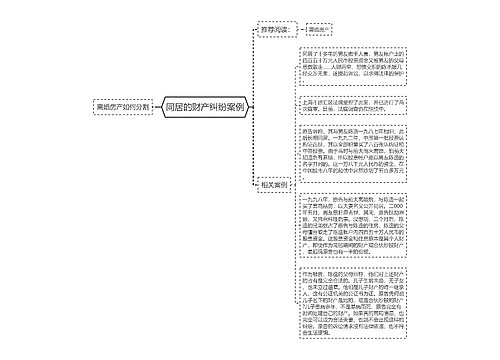 同居的财产纠纷案例