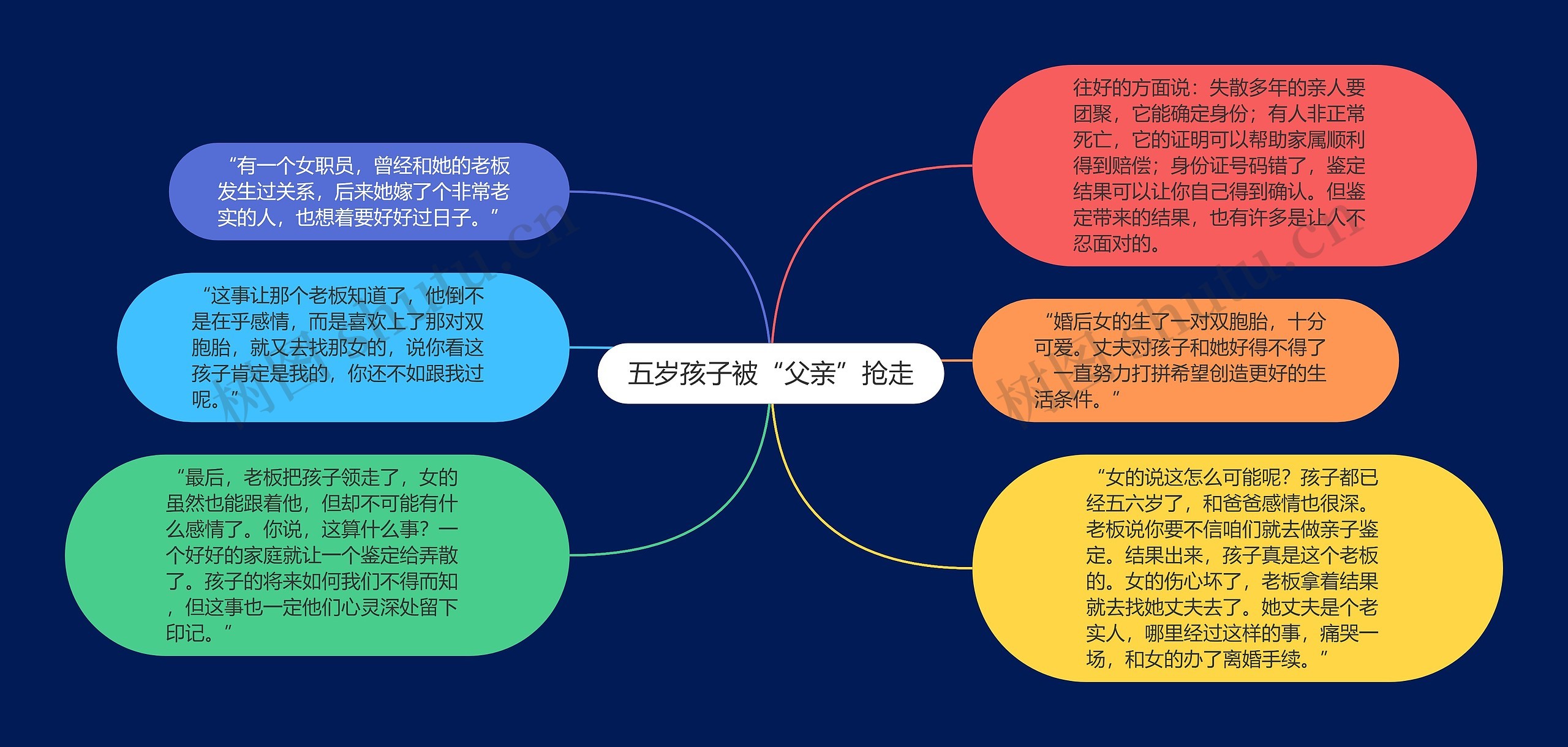 五岁孩子被“父亲”抢走思维导图