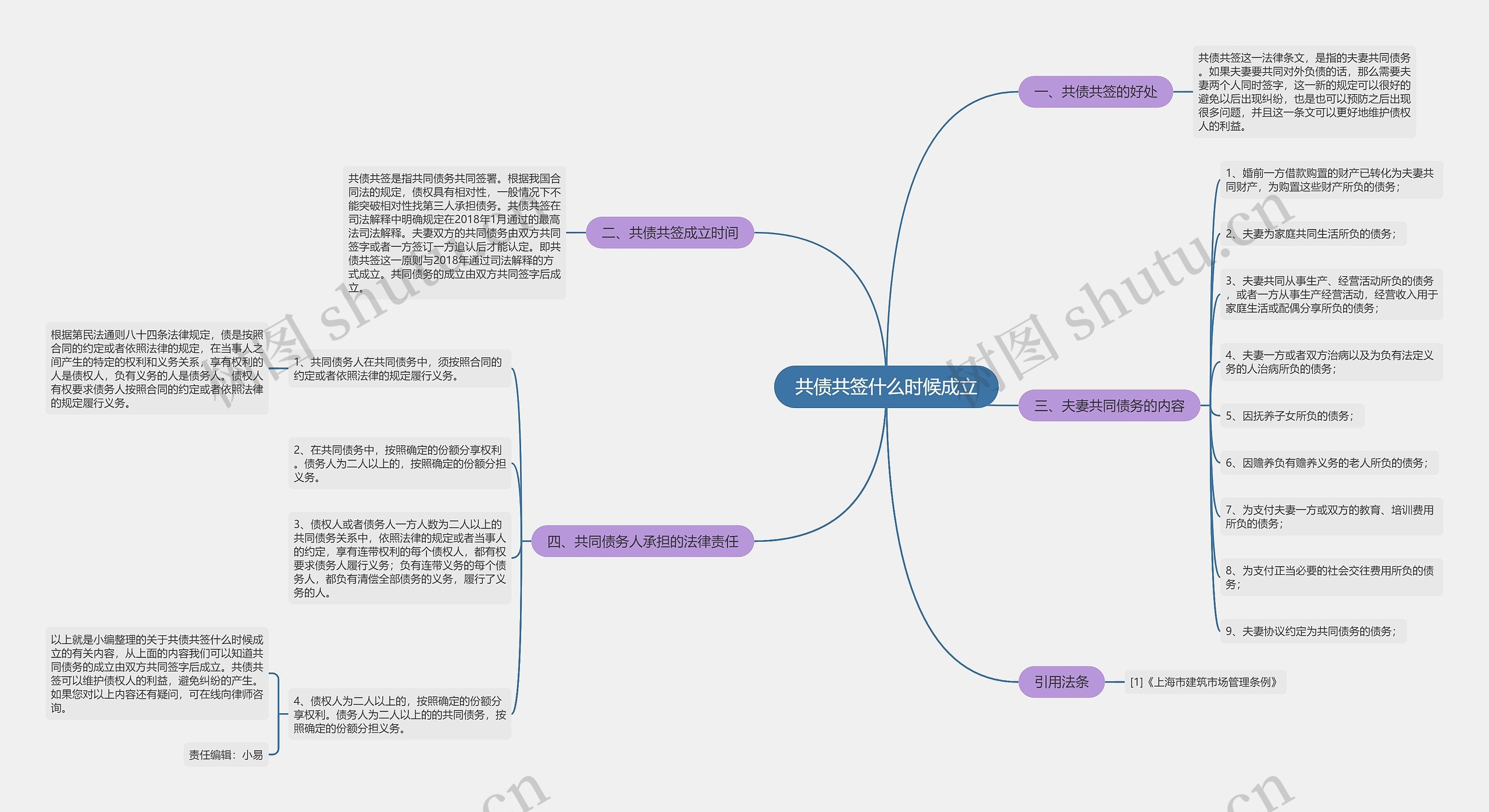 共债共签什么时候成立思维导图