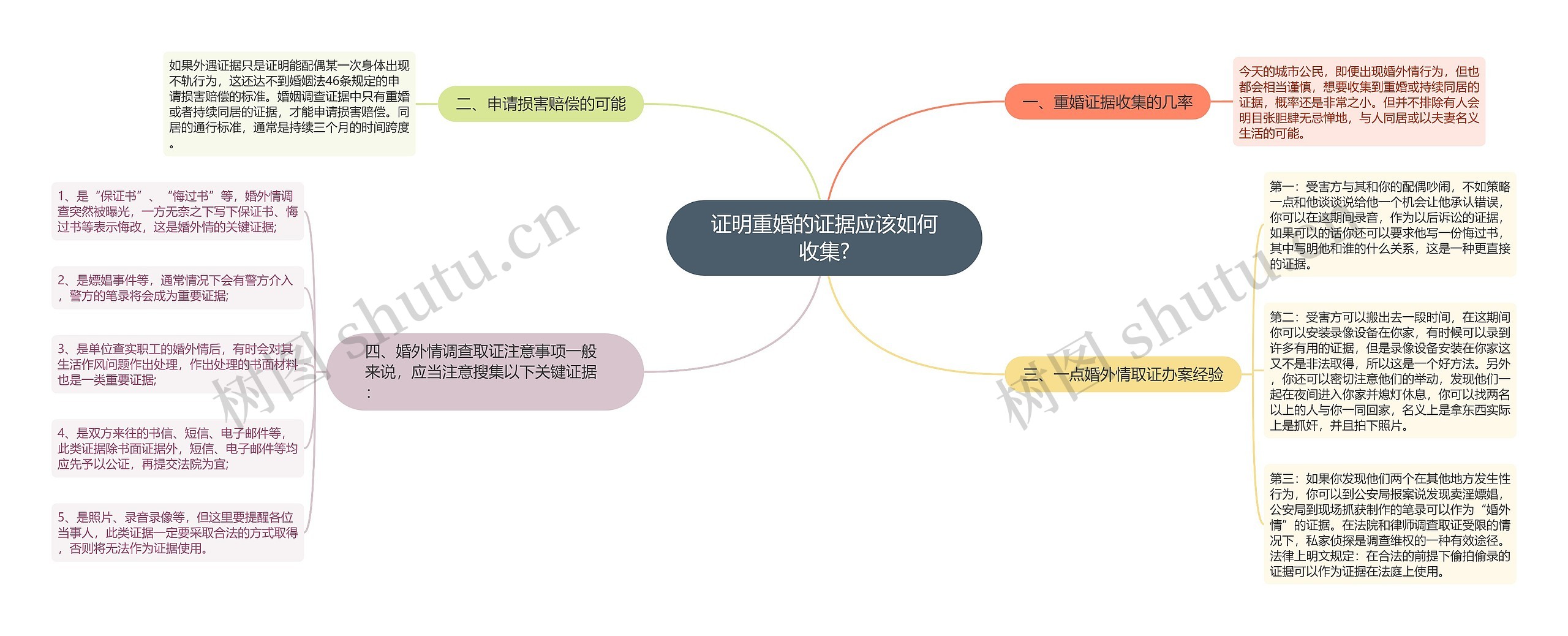 证明重婚的证据应该如何收集?思维导图