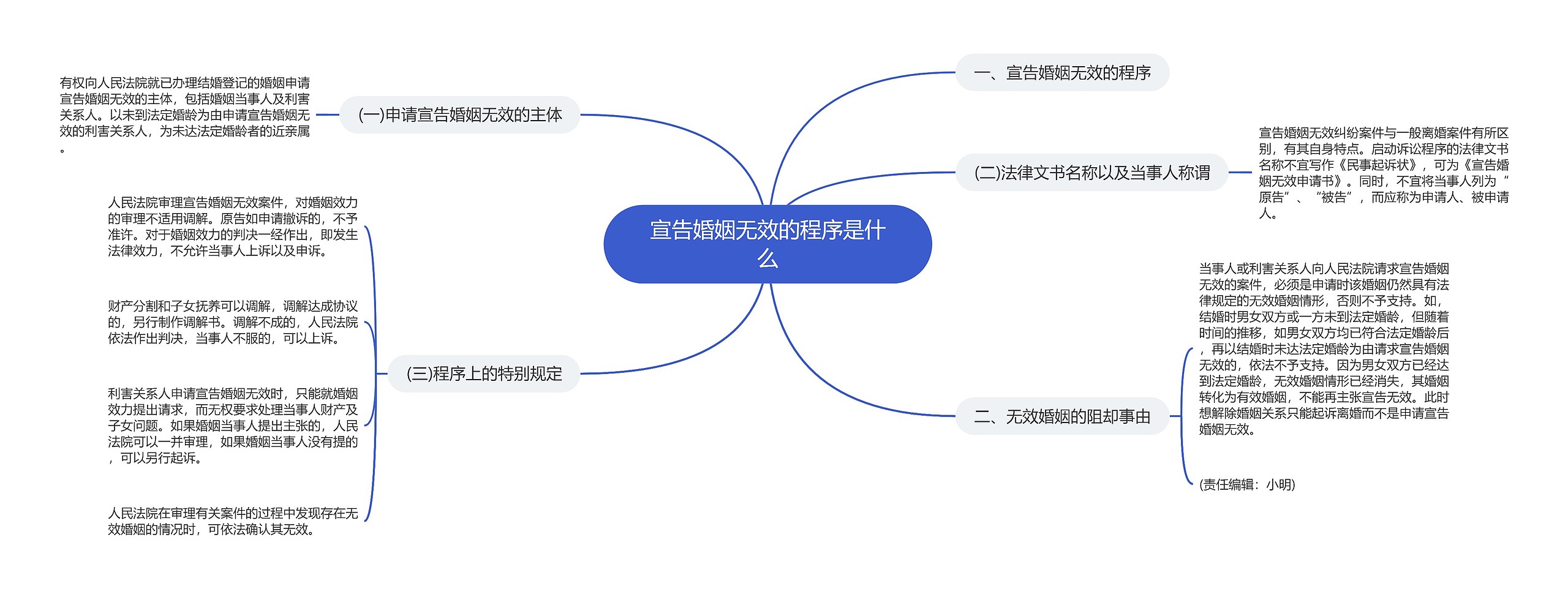 宣告婚姻无效的程序是什么思维导图