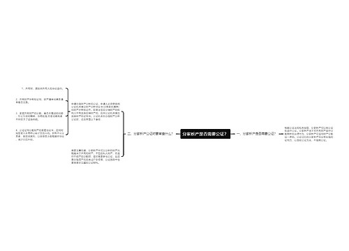 分家析产是否需要公证？