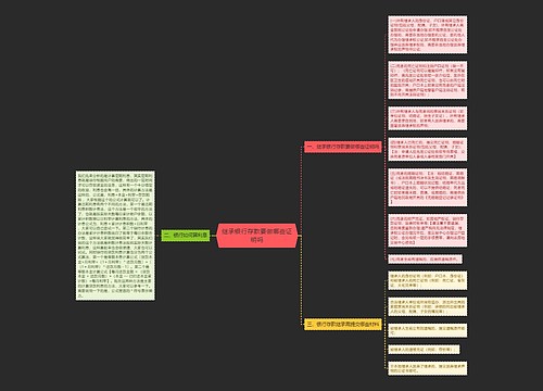 继承银行存款要做哪些证明吗