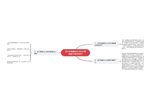 双方签离婚协议书没办理离婚手续有效吗?