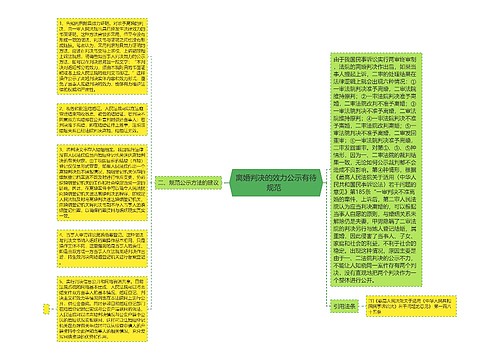 离婚判决的效力公示有待规范  