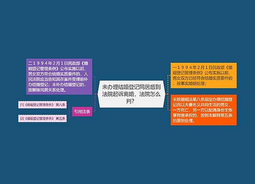 未办理结婚登记同居后到法院起诉离婚，法院怎么判？