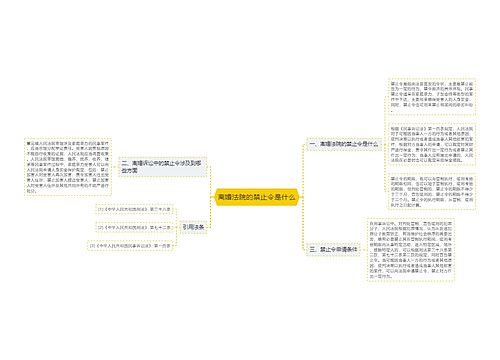 离婚法院的禁止令是什么