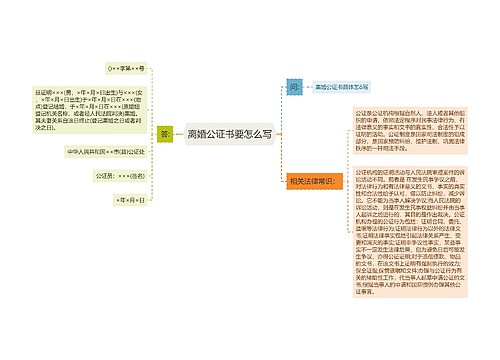 离婚公证书要怎么写