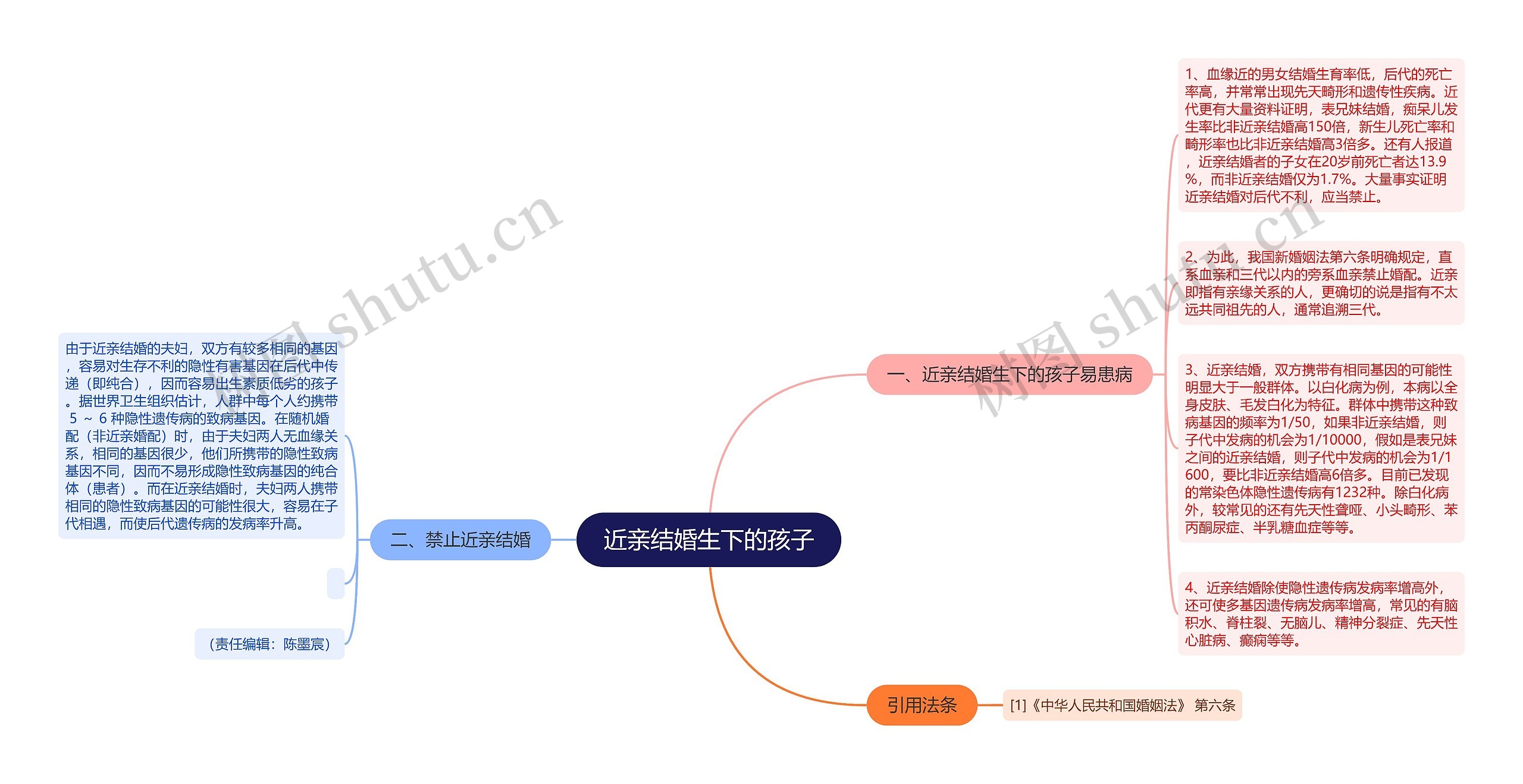 近亲结婚生下的孩子思维导图