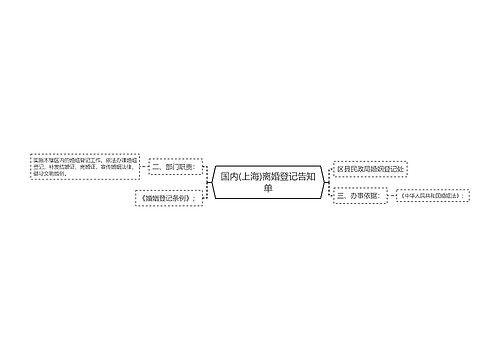 国内(上海)离婚登记告知单