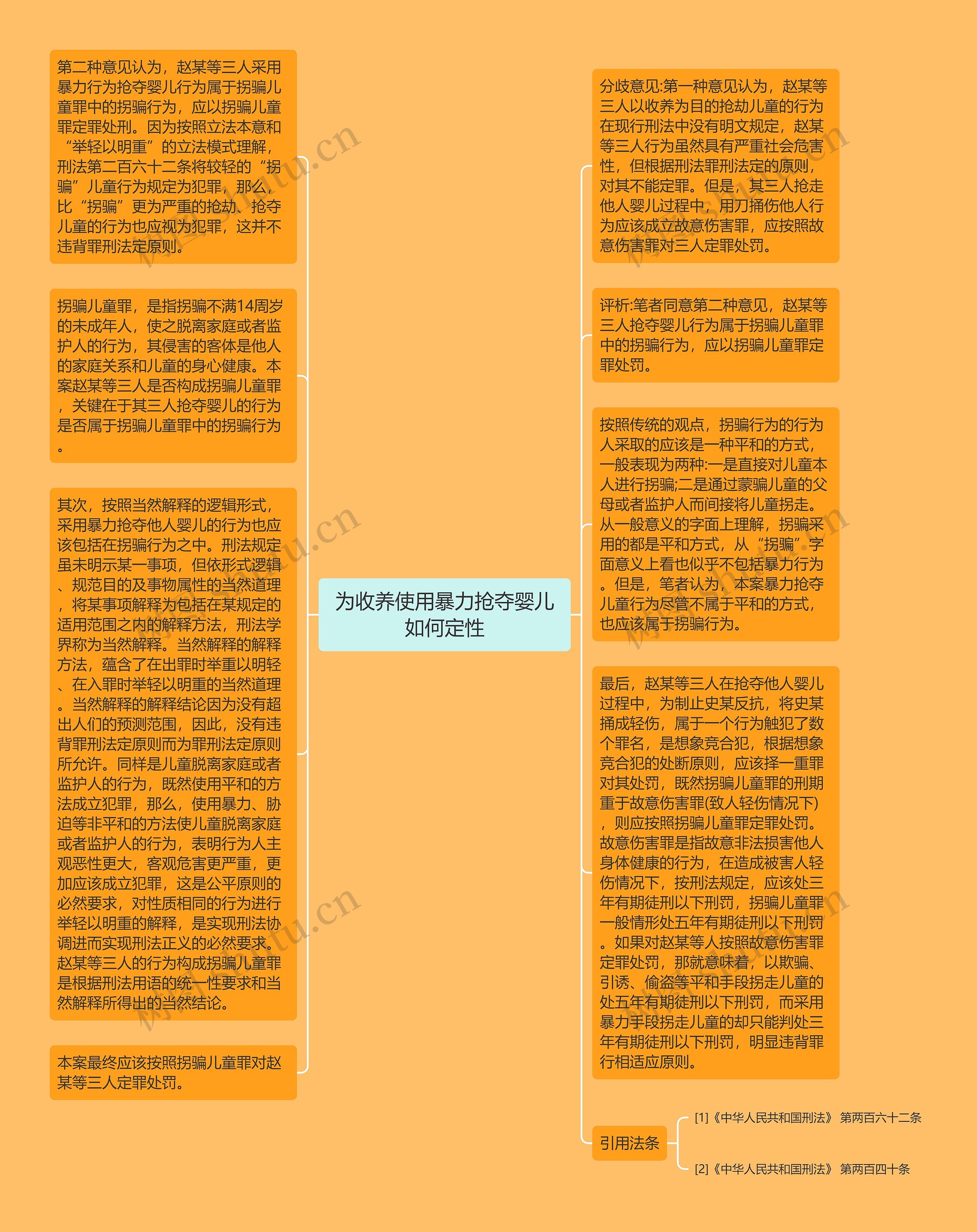 为收养使用暴力抢夺婴儿如何定性思维导图