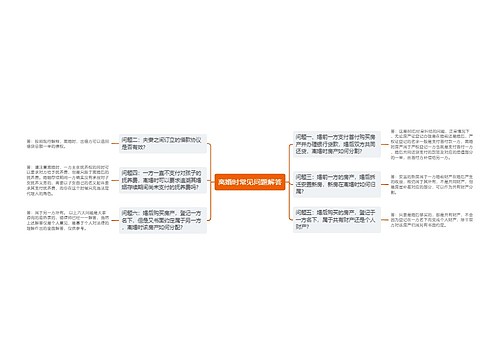 离婚时常见问题解答