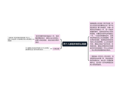 两个人都在外地怎么离婚