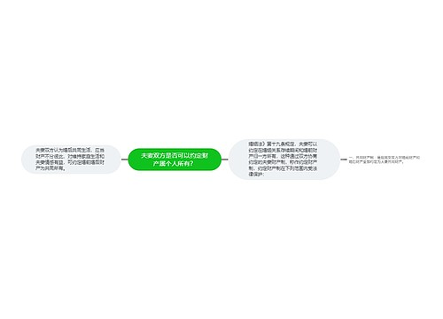 夫妻双方是否可以约定财产属个人所有？