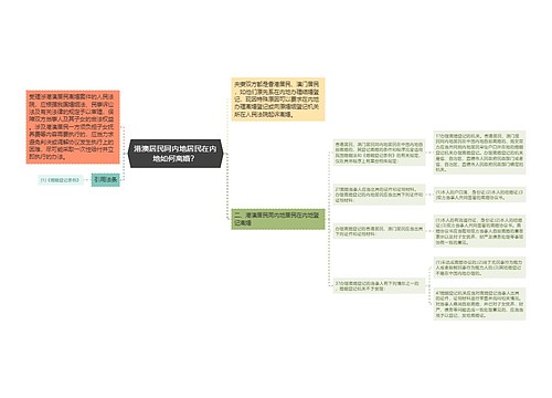 港澳居民同内地居民在内地如何离婚？