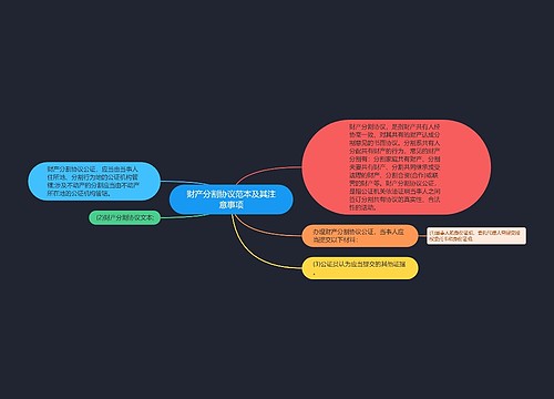 财产分割协议范本及其注意事项