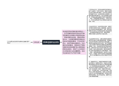 民事证据的合法性