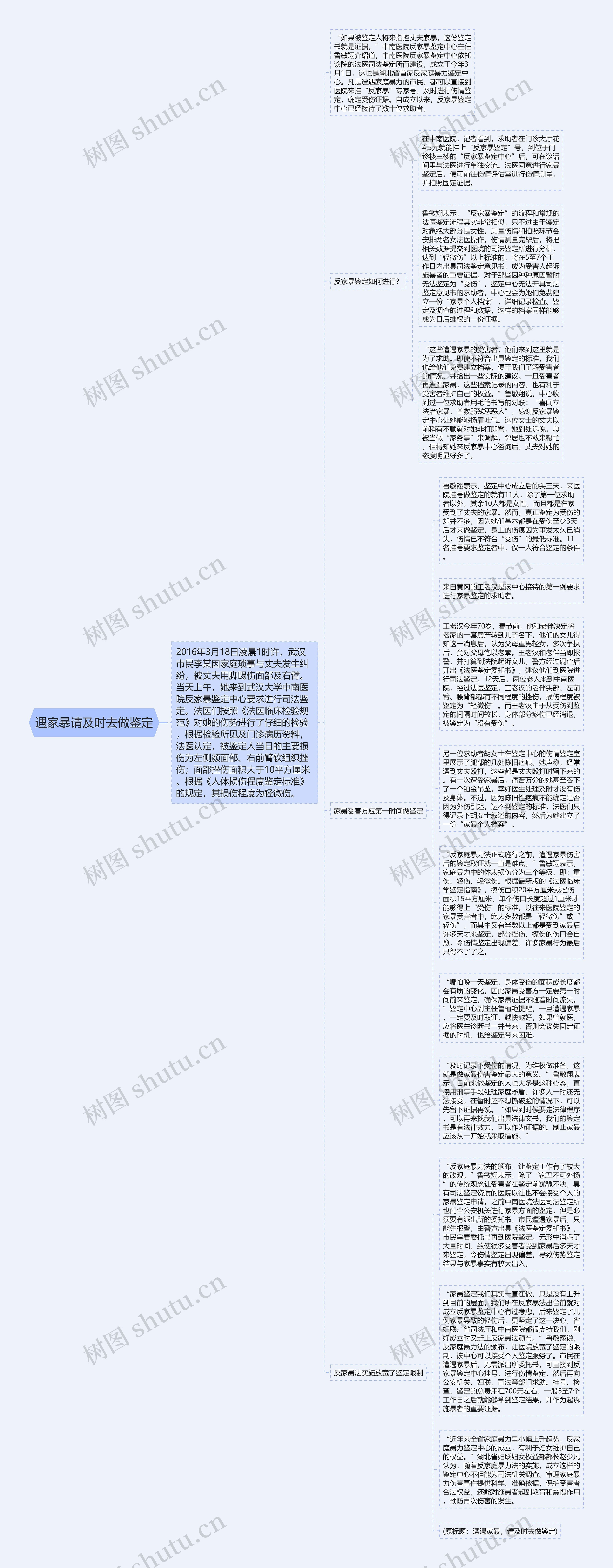 遇家暴请及时去做鉴定思维导图