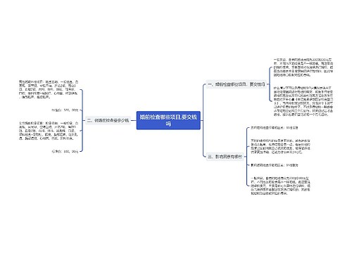 婚前检查哪些项目,要交钱吗