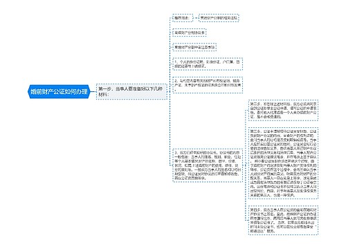 婚前财产公证如何办理