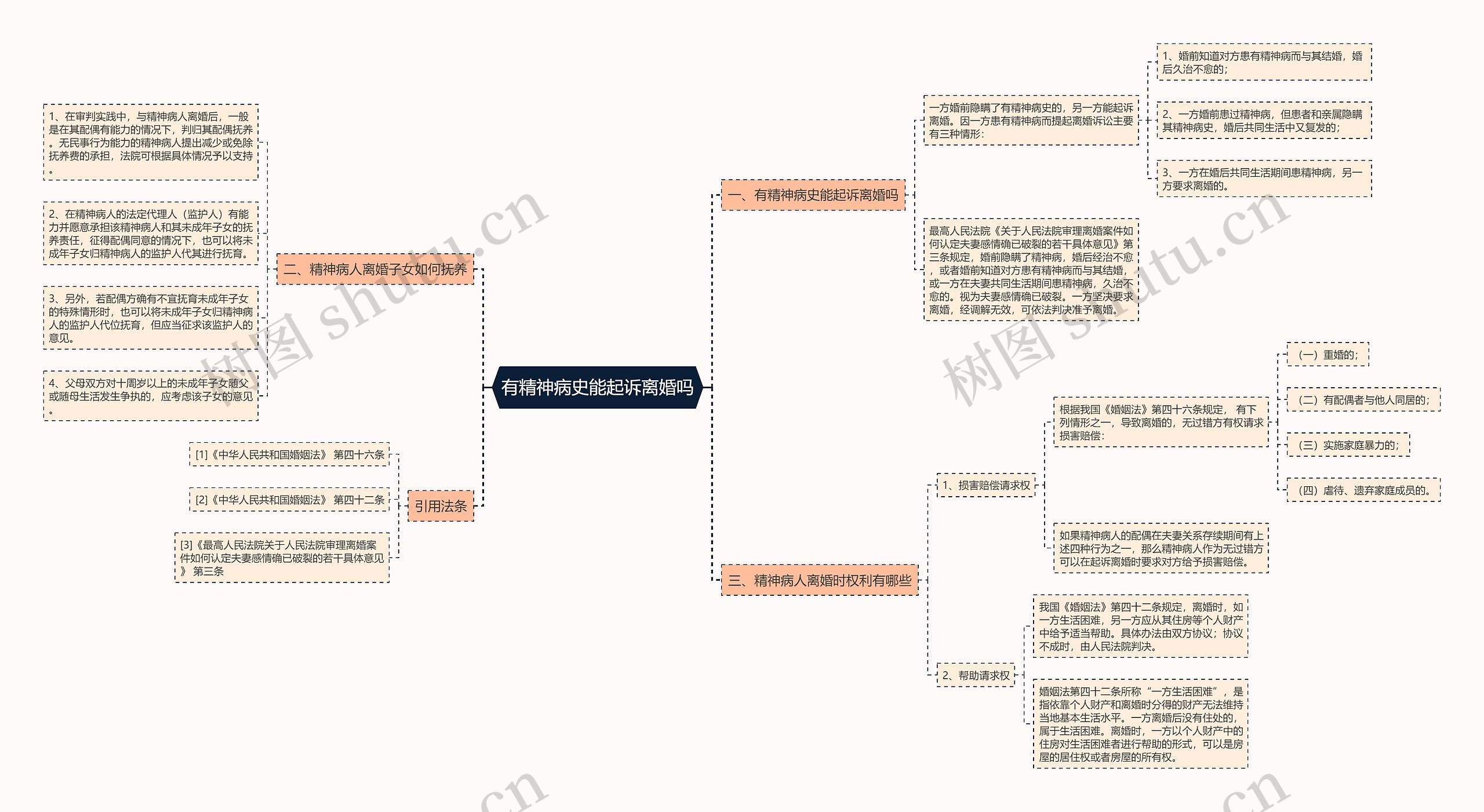 有精神病史能起诉离婚吗思维导图